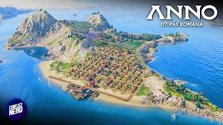A New Island, Huge Farms, TIER 3 BUILDINGS, & Paved Roads! — Anno 117 — Latium Endless Mode (#3)