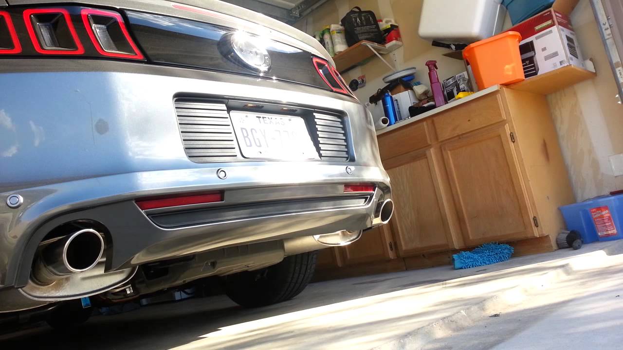 2013 Mustang GT Stock Exhaust - YouTube