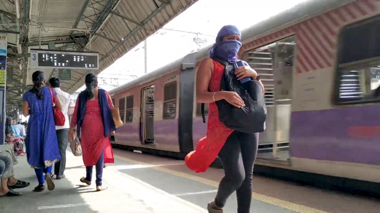 Mumbai local train Vikhroli station Mumbai Max.