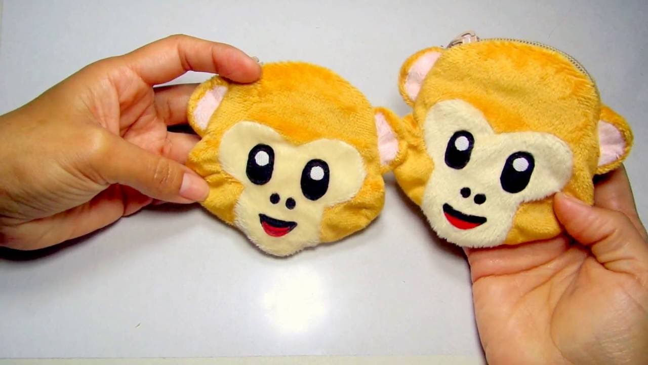 Como hacer monedero de emoji |  how to make monkey purse emoji - Loou