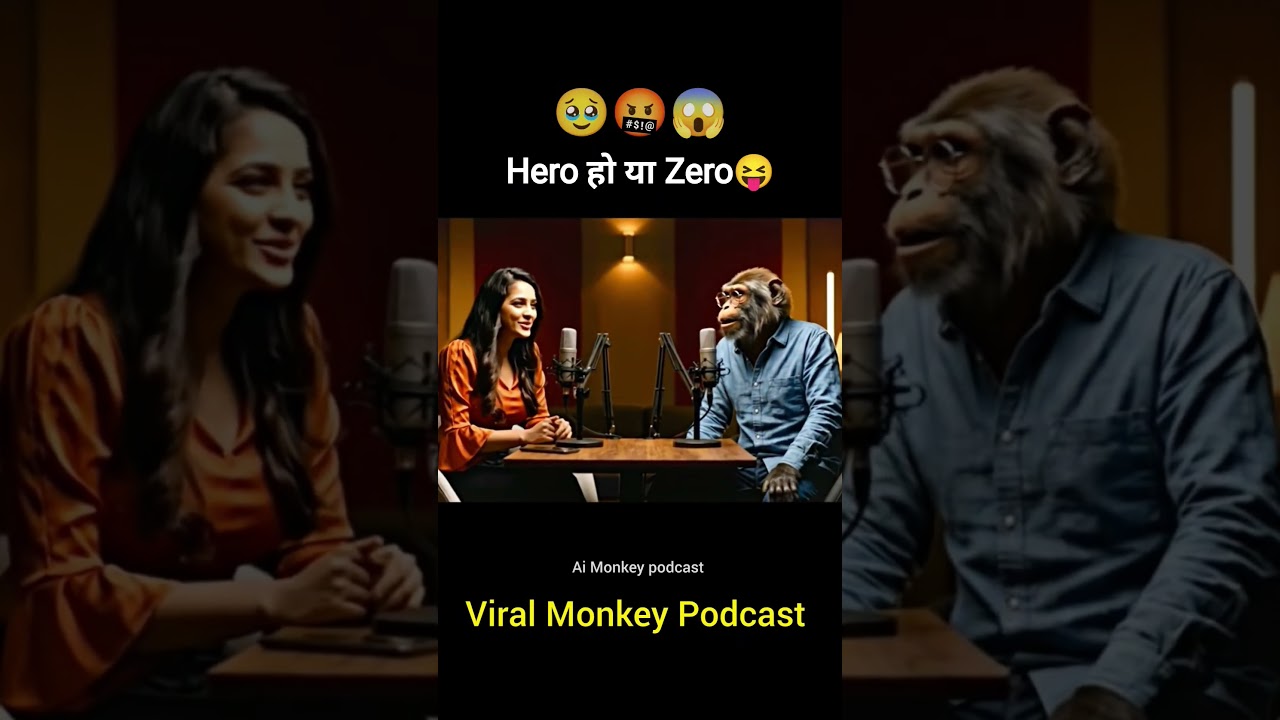 Hero हो या Zero 😝 || my first ai monkey podcast || bandar podcast