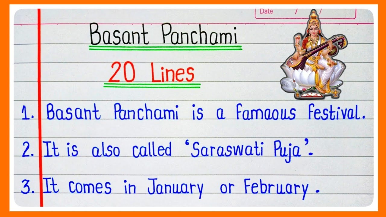 20 Lines Essay On Basant Panchami l Essay On Basant Panchami l Vasant Panchami l 
