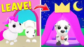 Princess And Penny Got Into A HUGE FIGHT And She Ran Away...Roblox Adopt Me