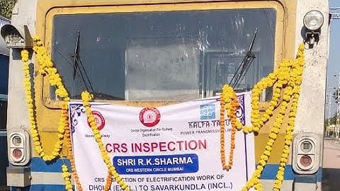 CRS inspection of Dhola-sawarkundla section 83.90RKM/93.25TKM of Surendranagar-Pipavav WAP-7 Loco