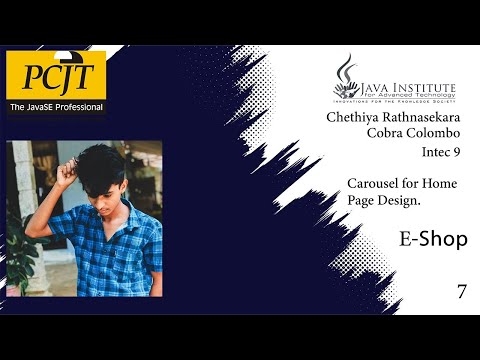 Web Programming 1| Task 07| eShop | 1st year | Java Institute