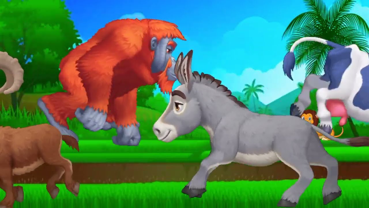 Animal stampede in forest|animals|animal race|Cartoonickids