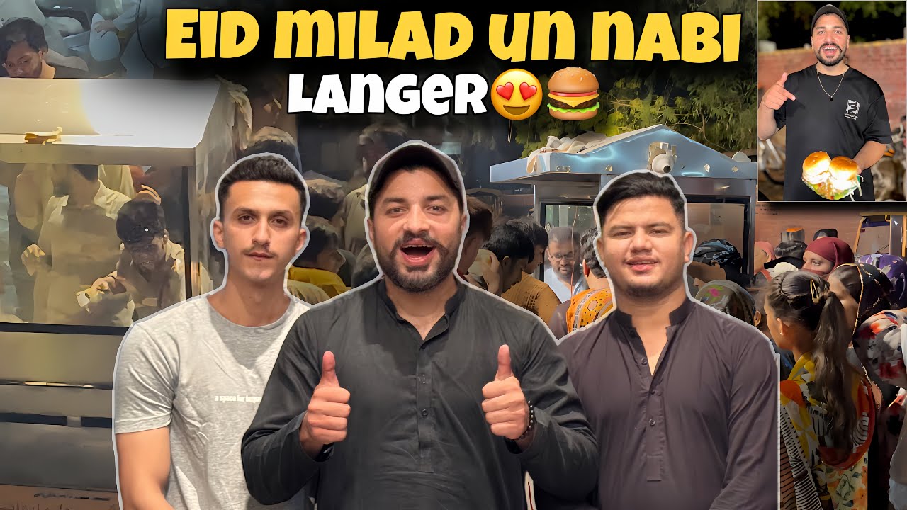 Eid Milad un Nabi food distribution 🍔😍 ||700 burger distribute kiya|| 😊