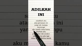 Adilkah Ini  Tia Afi  Lirik lirik liriklagu fyp adilkahini tiaafi