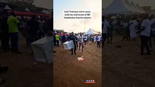 Eeeii! Policeman rush to secure ballot box amid tension at NDC Odododiodioo Executive election Eeeii! Policeman rush to secure ballot box amid tension at NDC Odododiodioo Executive election