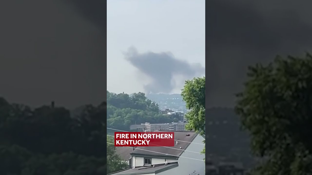 Large Plume Of Smoke Seen From Fire In Newport Kentucky
