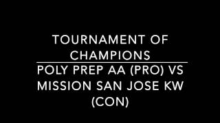 Poly Prep AA vs Mission San Jose KW TOC 2016 Quarters