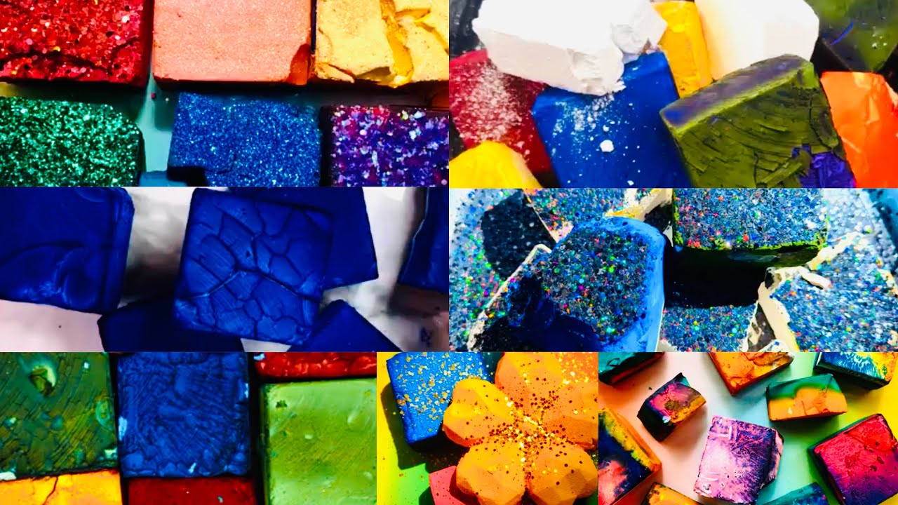 Deep Dyed Gym Chalk Blocks | Vibrant Colours| Soft Fluffy Chalk•Super Satisfying Sound​⁠@asmrcloud