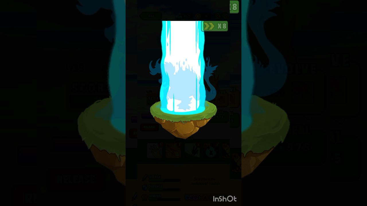 Scorchite evolution in Dynamon world 