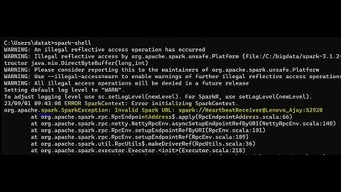 Invalid spark URL: spark://HeartbeatReeiver How to solve this error?