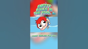 Safety Rules In The Pool 🐳 Funny English for Kids! #AI VO #animation #cartoon
