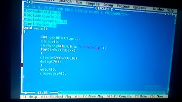 How to print circle using C graphics