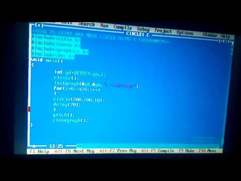How to print circle using C graphics
