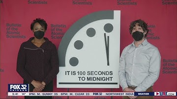 Doomsday Clock holds steady at 100 seconds to midnight