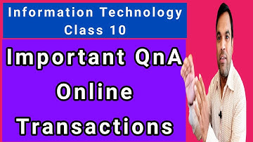 Important Questions Online Transactions | Unit 4 Web applications and Security | CBSE IT 402