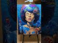 Портрет акриловыми красками. Владычица морская. Подводный мир. Живопись