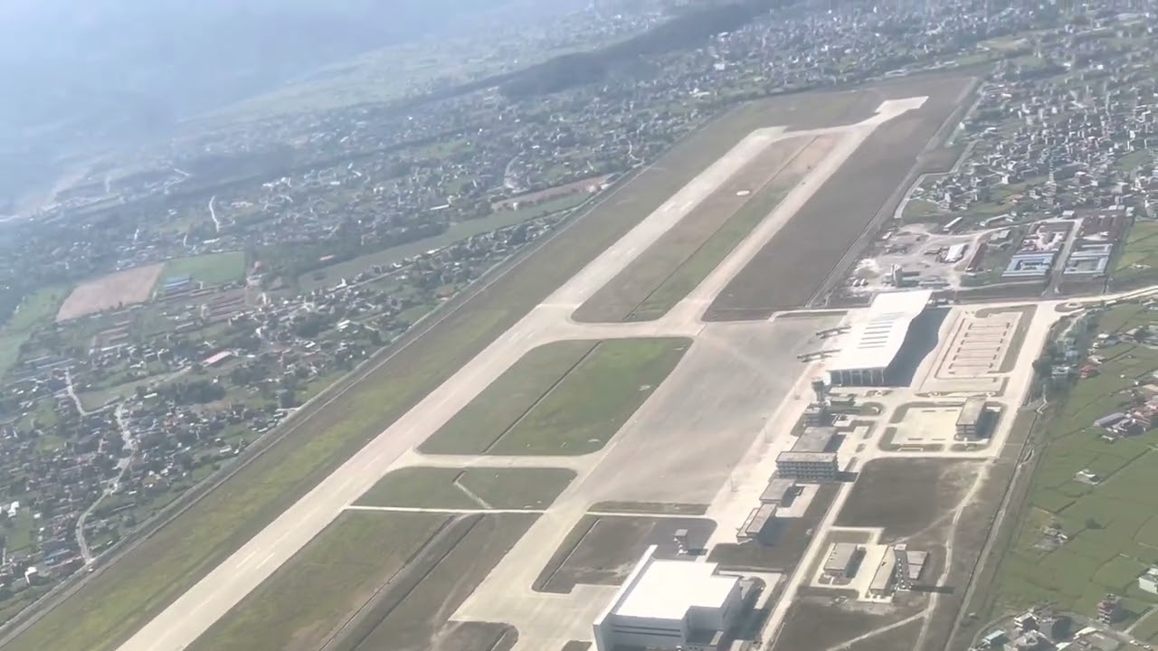 Landing at pokhara airport// view of pokhara international airport