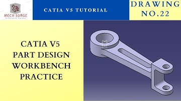 CATIA V5 tutorial | Practice Drawing | D.No.22 |