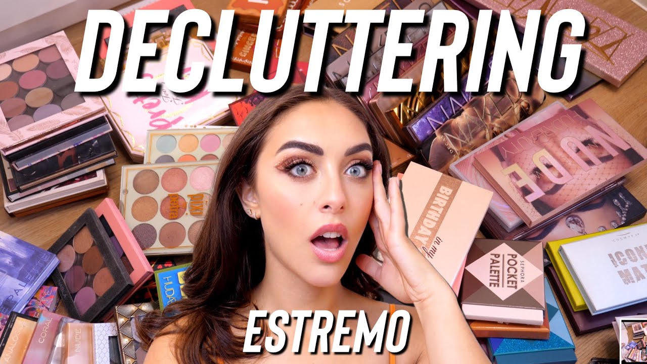 DECLUTTERING PIÙ GRANDE DI SEMPRE - 170 PALETTE!! #makeup