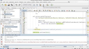 Dynamic JavaFX TableView fail on JDK 1.8/JavaFX 8 - fixed by remove Action button
