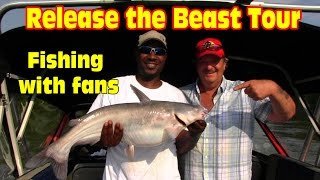 Release the Beast Tour, Fishing with a fan on Lake Guntersville as the day unfolds.
