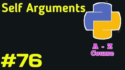 Class self arguments in python