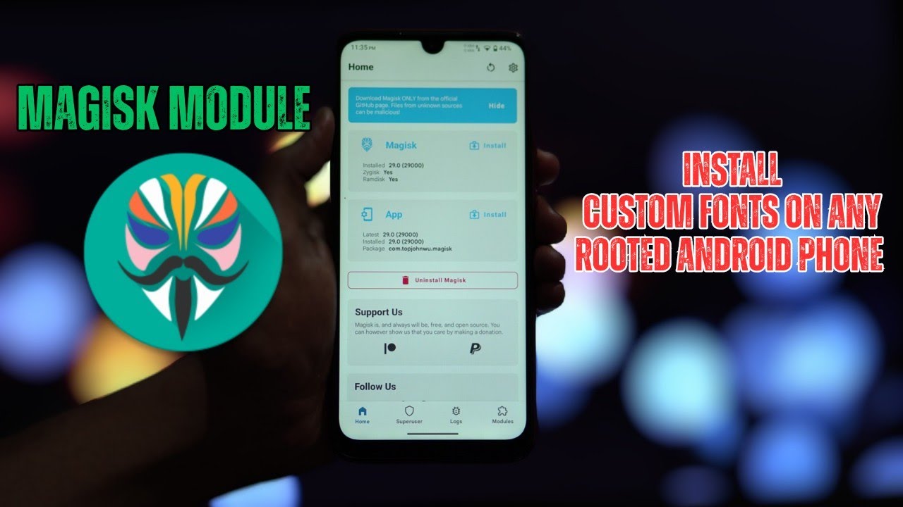 Custom Fonts! Install Any Font on Rooted Android (Magisk) - YouTube