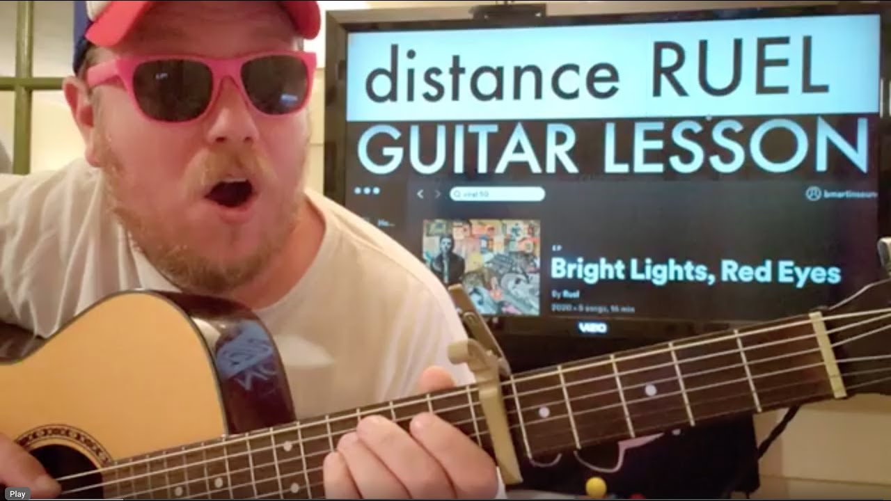 Distance Ruel How To Play distance guitar Ruel // easy guitar tutorial beginner ...
