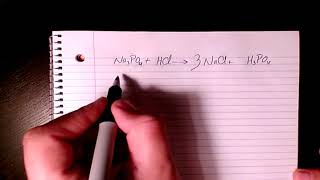 balancing chemical reaction betwen sodium phosphate and hydrochloric acid
