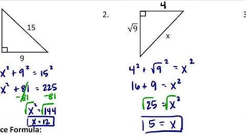 Pythagorean Theorem, Distance Formula, and Midpoint Formula