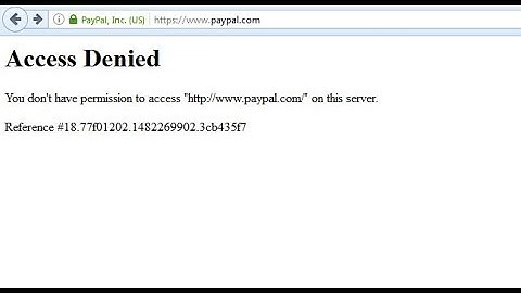 PAY PAL ACCESS DENIED FIX