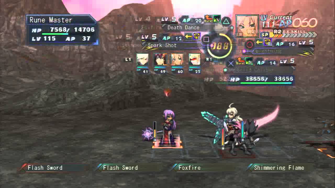 Cross Edge PS3 Boss battle (Hard) post game Augustine (Part 1 of 2