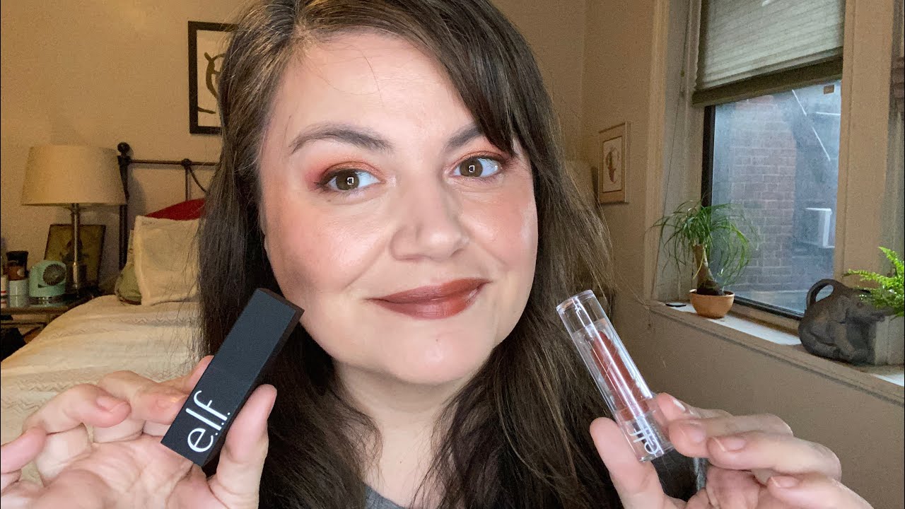 SHOWDOWN: ELF SRSLY Satin Lipstick vs. ELF O FACE Satin Lipstick - plus ELF full face product review