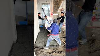 Professional Large Tile Installation #shortvideo
