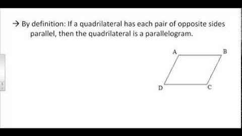 Tests for Parallelograms