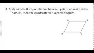 Tests for Parallelograms