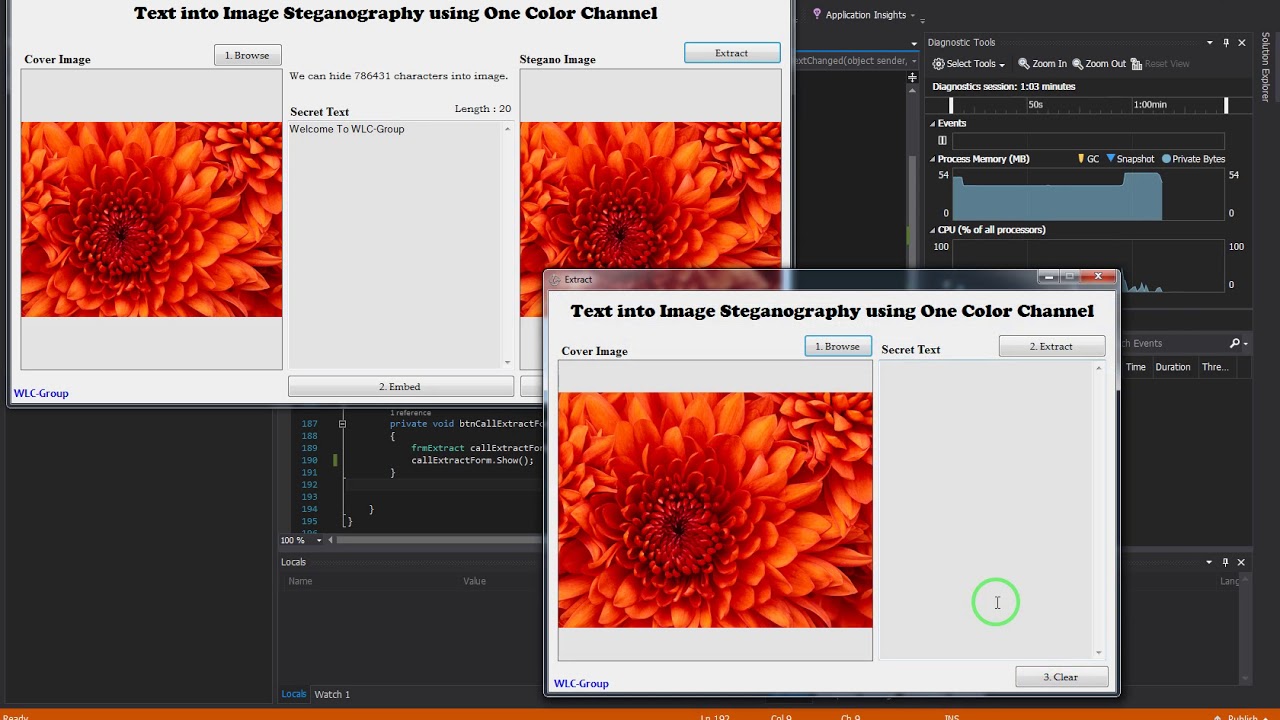 C# - Text into Image Steganography using One Color Channel - YouTube