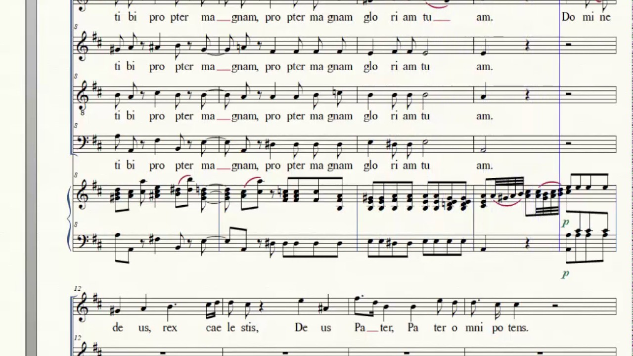 Gloria, Missa brevis in D D major, Mozart, KV194, Tenor YouTube