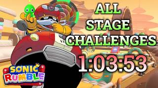 Sonic Stage Challenge Speedrun Rumble in 1:03:53!