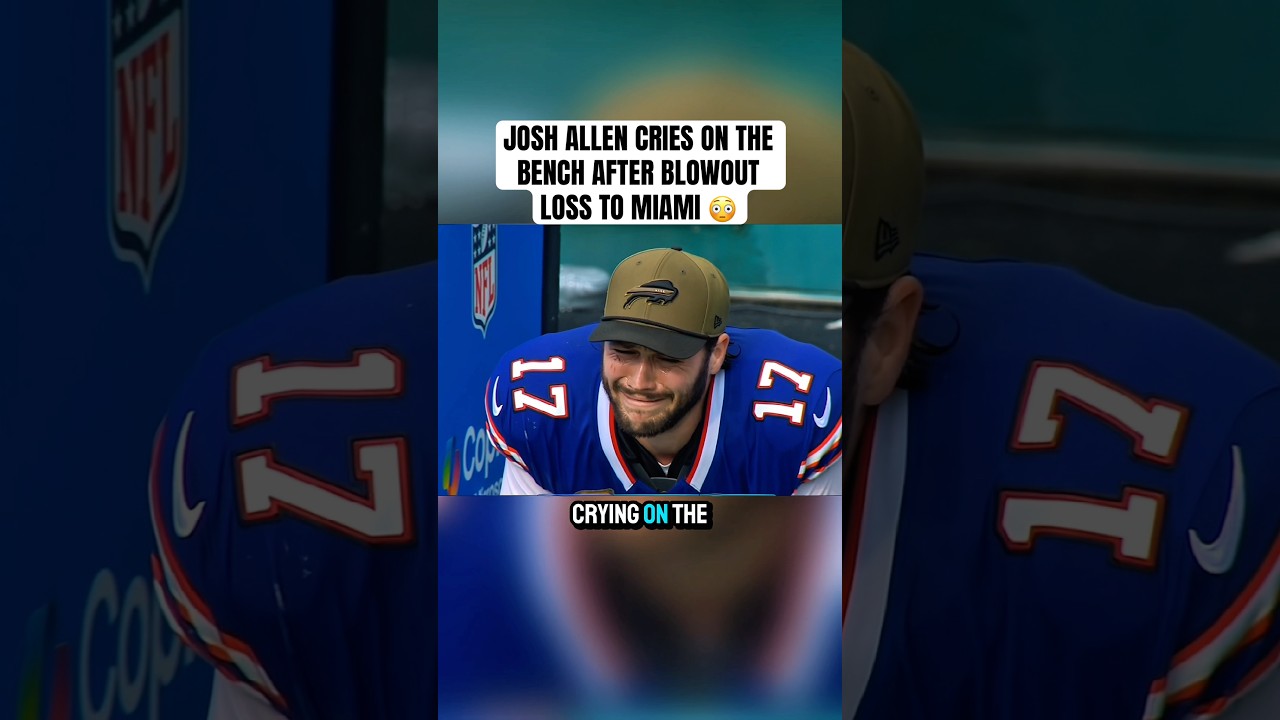 Джош Аллен ПЛАЧЕТ на скамейке запасных после разгромного поражения «Баффало Биллс» от «Майами Дол...