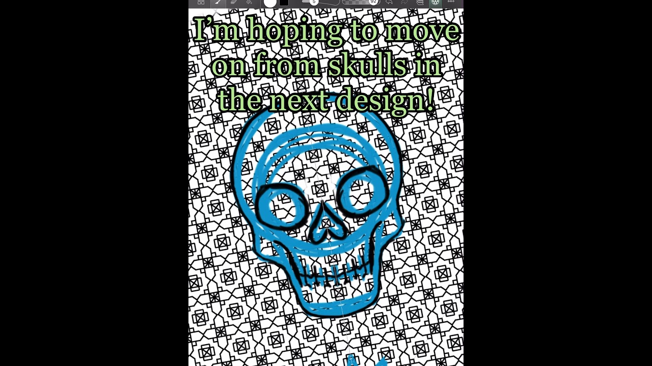 Starting another blackwork and skulls pattern. Think it’s gonna be a bit more detailed!