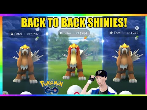 2x SHINY ENTEI CAUGHT BACK TO BACK & 100IV ENTEI CAUGHT in Pokemon Go! ( 17x Entei Raids )