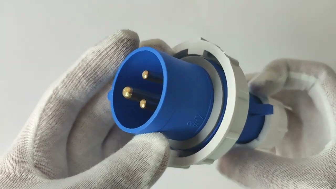 Introducing a connector a day: Waterproof Industrial Circular Connector IEC60309 IP67 CEE Plug Blue