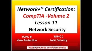 Network+® Certification: CompTIA -Volume-2-Lesson -11- Network Security-TOPIC B-Virus Protection