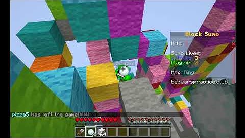 BedwarsPractice first Block Sumo win on the channel | Minecraft