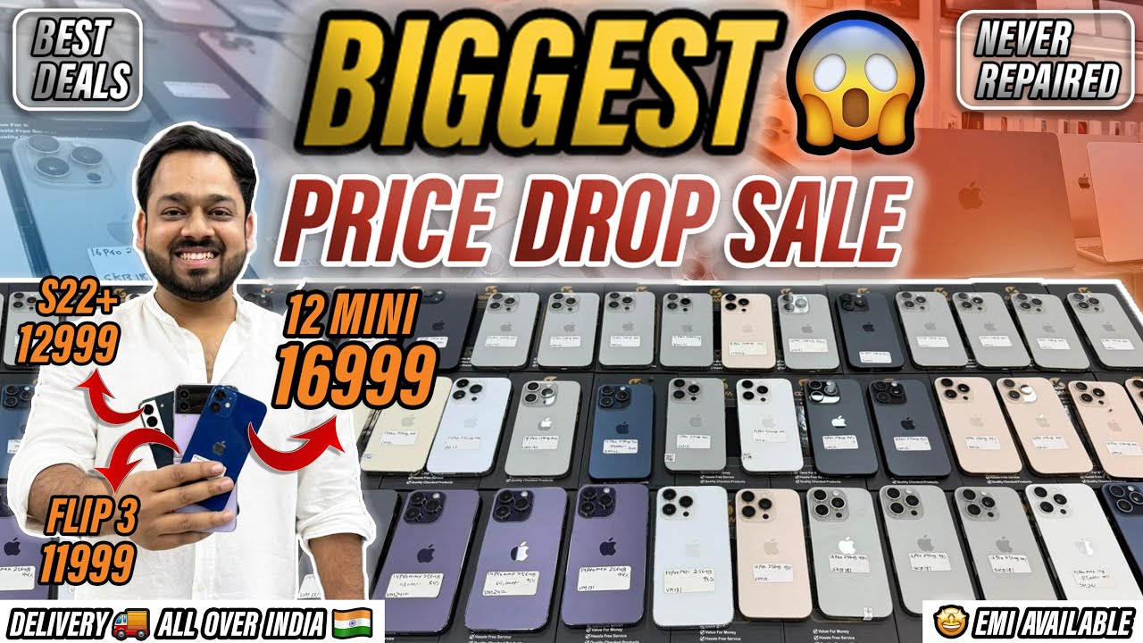 BIGGEST SALE EVER 🤩| Cheapest iPhone Market in Delhi 😱| Second Hand Mobile | ​@sk_communications_ 🔥